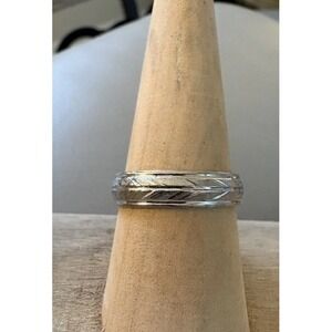 Vintage ESPO Sterling Silver Etched Band Ring 925 Sz: 7 Joseph Esposito